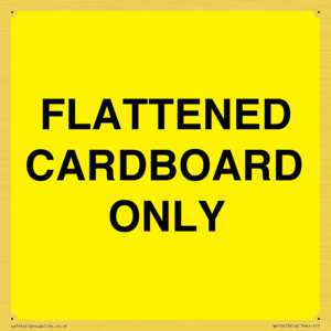 FLATTENED CARDBOARD ONLY